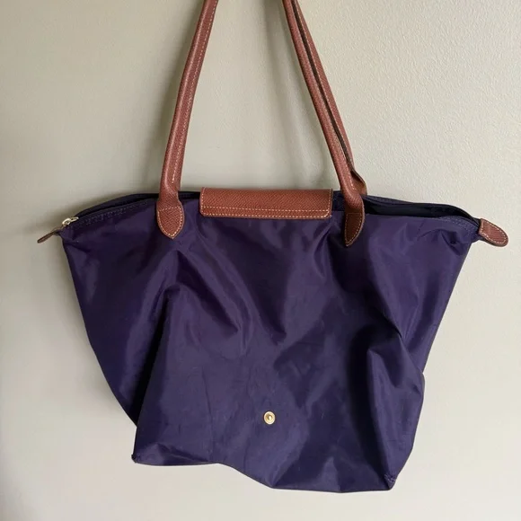 LONGCHAMP Le Pliage Original Large Nylon Tote Bag - Purple/Plum - Picture 10 of 11